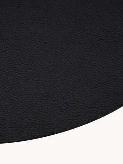 Outlet ASA Selection Sets de table ronds en cuir synthétique Pik, 2 pièces Noir