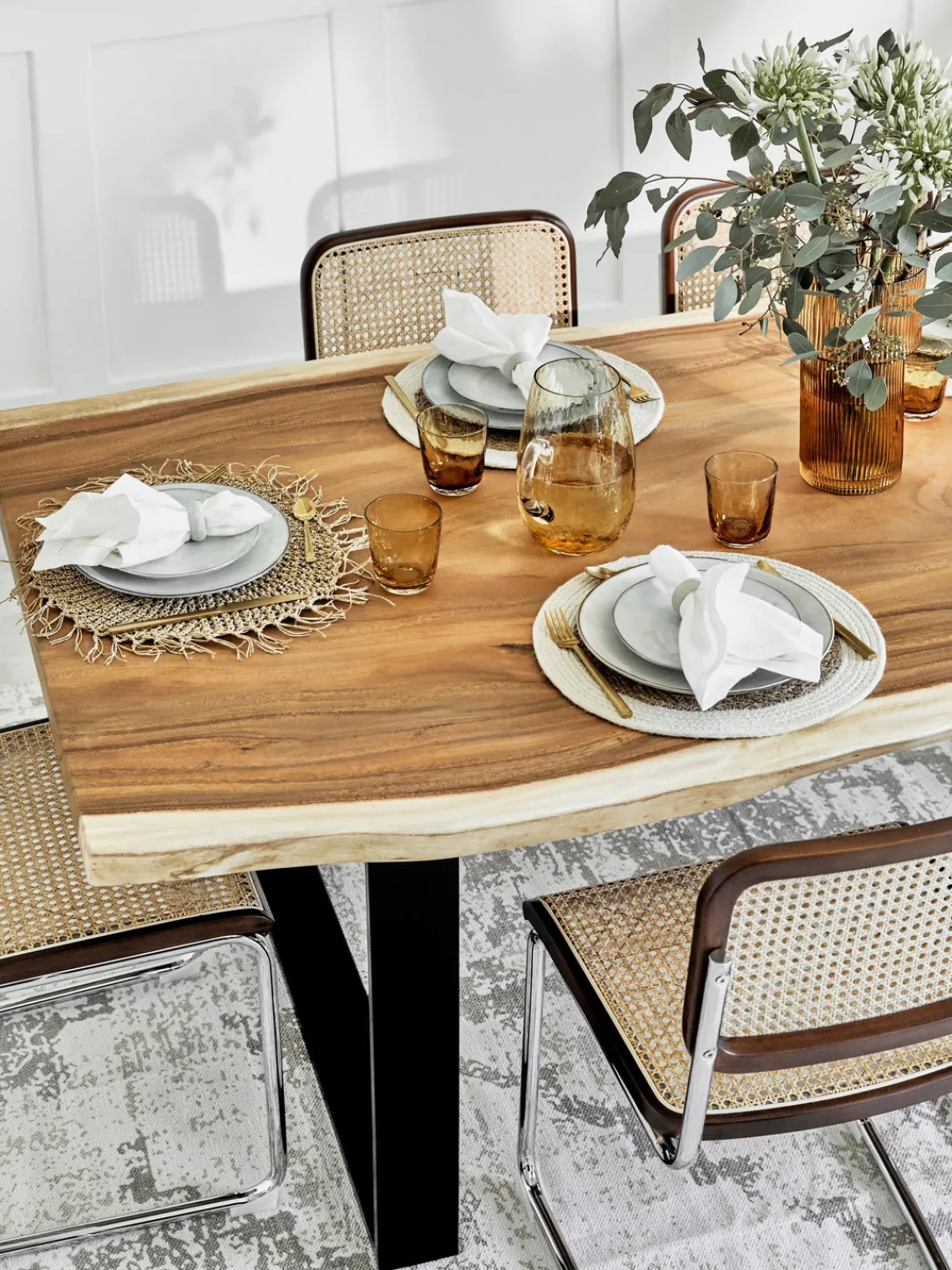 Outlet Cote Table Sets de table ronds en fibres Tressine, 6 pièces