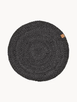 Fashion Södahl Sets de table ronds en jute Ash, 4 pièces