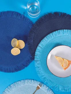 Online Villa D'Este Home Tivoli Sets de table Tovaglietta, 4 élém. Tons turquoise et bleus
