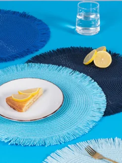 Online Villa D'Este Home Tivoli Sets de table Tovaglietta, 4 élém. Tons turquoise et bleus