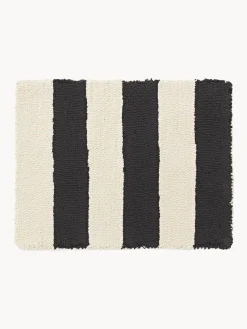 Hot Jotex Sets de table tuftés à la main Kio Stripe, 4 pièces Noir, blanc crème