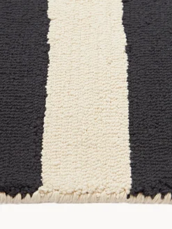 Hot Jotex Sets de table tuftés à la main Kio Stripe, 4 pièces Noir, blanc crème