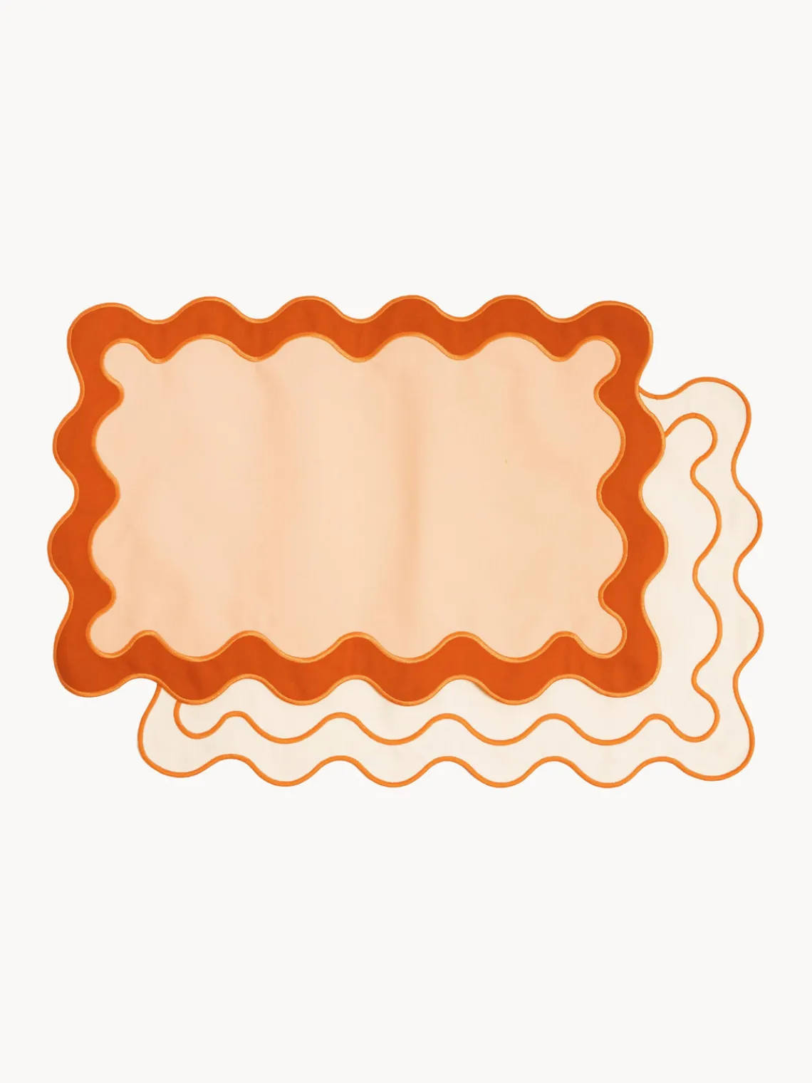 Discount Business & Pleasure Sets de table Wave, 4 élém. Pêche, terracotta