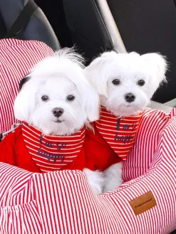 Online Wahre Tierliebe Siège auto pour animaux domestiques Premium, tailles variées Rouge, blanc