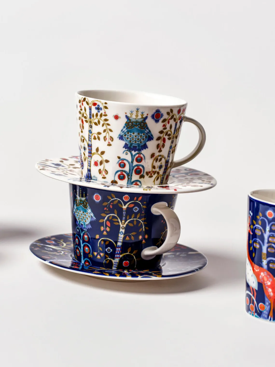 New iittala Sous-tasse en porcelaine Taika Bleu foncé