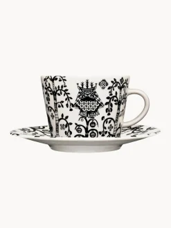 Fashion iittala Sous-tasse en porcelaine Taika Noir, blanc