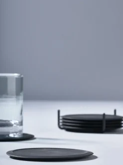 Hot Zone Denmark Sous-verres en silicone Plain, 6 élém. Noir