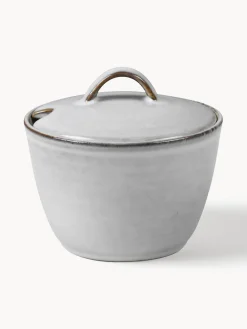 Discount Broste Copenhagen Sucrier artisanal Nordic Sand Gris clair, chiné