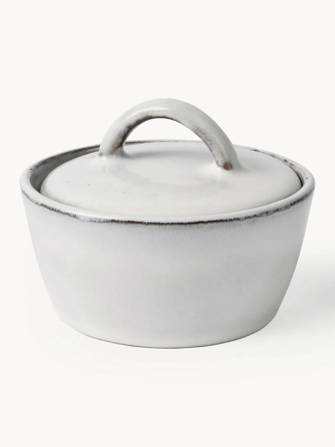 Best Broste Copenhagen Sucrier artisanal Nordic Sand Gris clair, chiné