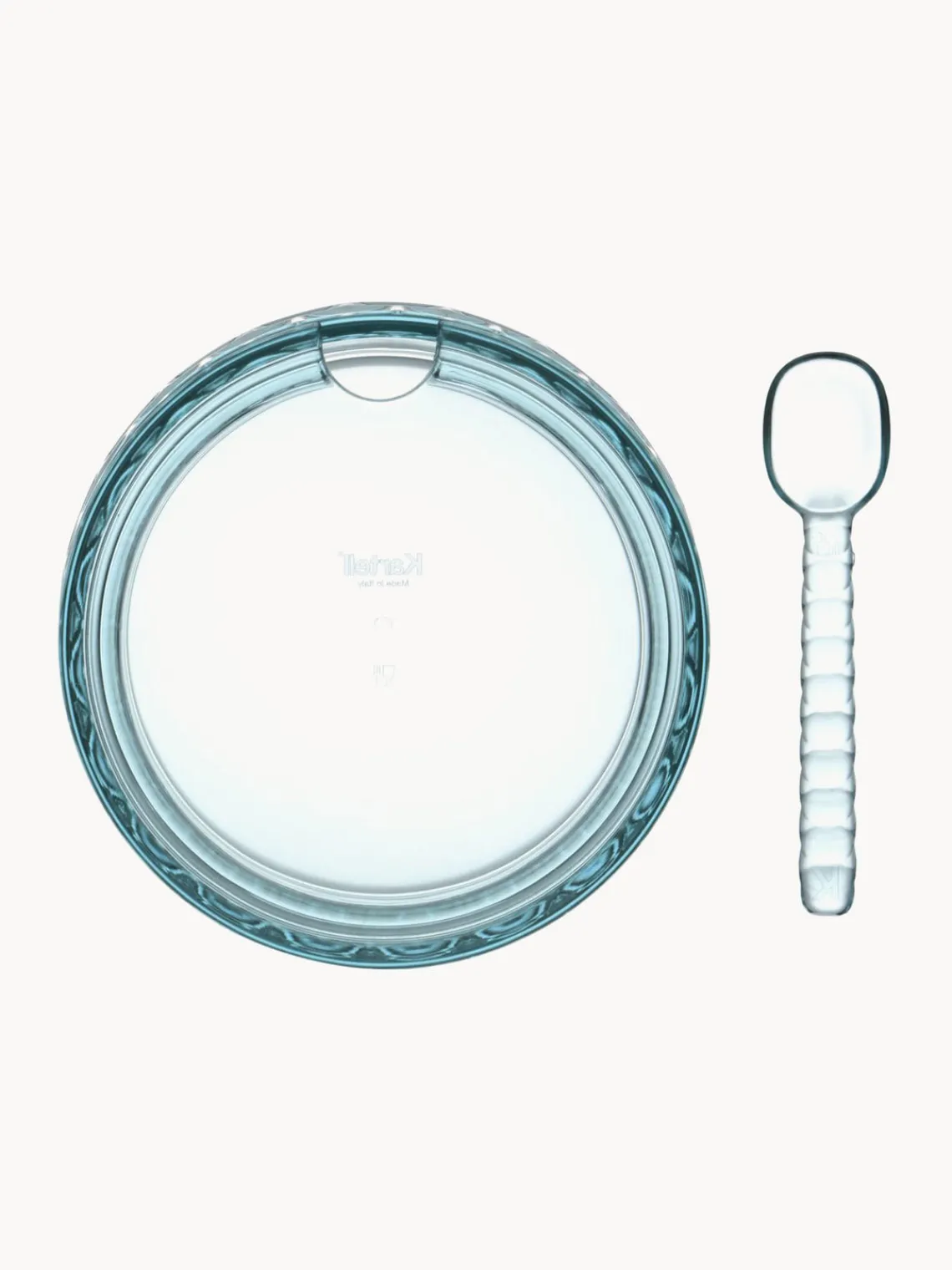 Sale Kartell Sucrier avec surface texturée Jellies Bleu ciel