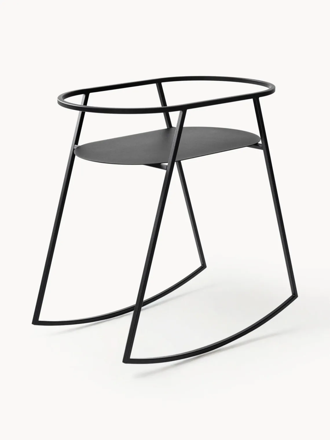 New Metallbude Support de berceau artisanal Korsina Noir