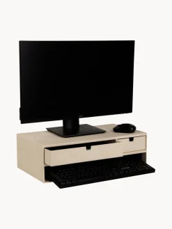 Hot Bigso Box of Sweden Support pour moniteur avec tiroirs Ted Beige clair