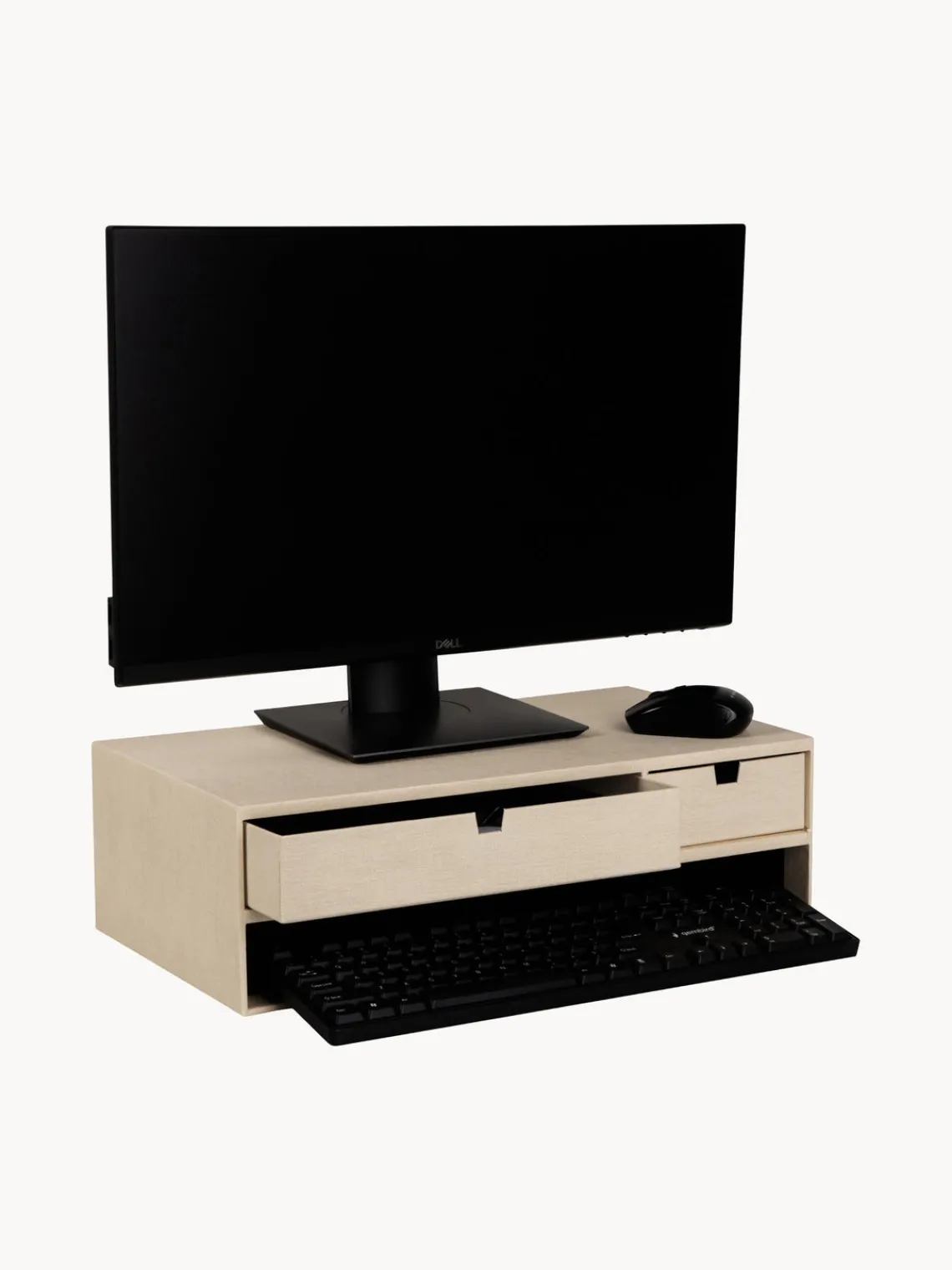 Hot Bigso Box of Sweden Support pour moniteur avec tiroirs Ted Beige clair