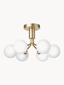 New Nuura Suspension à boule de verre Apiales Doré, blanc