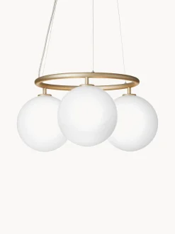Sale Nuura Suspension à boule de verre Miira Doré, blanc