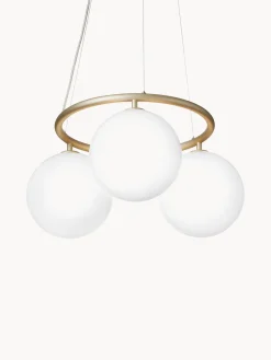 Sale Nuura Suspension à boule de verre Miira Doré, blanc