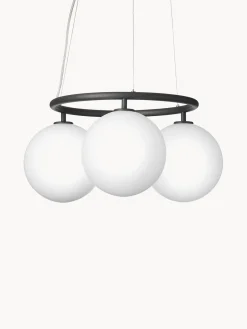 Fashion Nuura Suspension à boule de verre Miira Anthracite, blanc