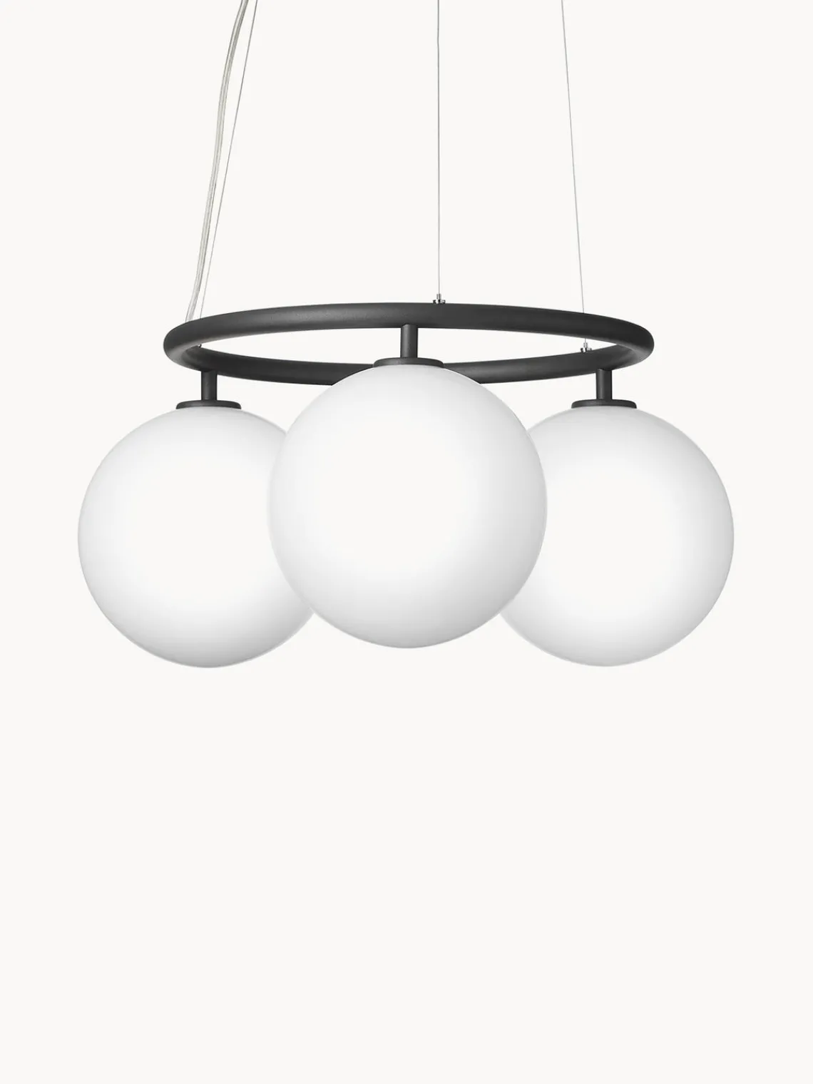Fashion Nuura Suspension à boule de verre Miira Anthracite, blanc