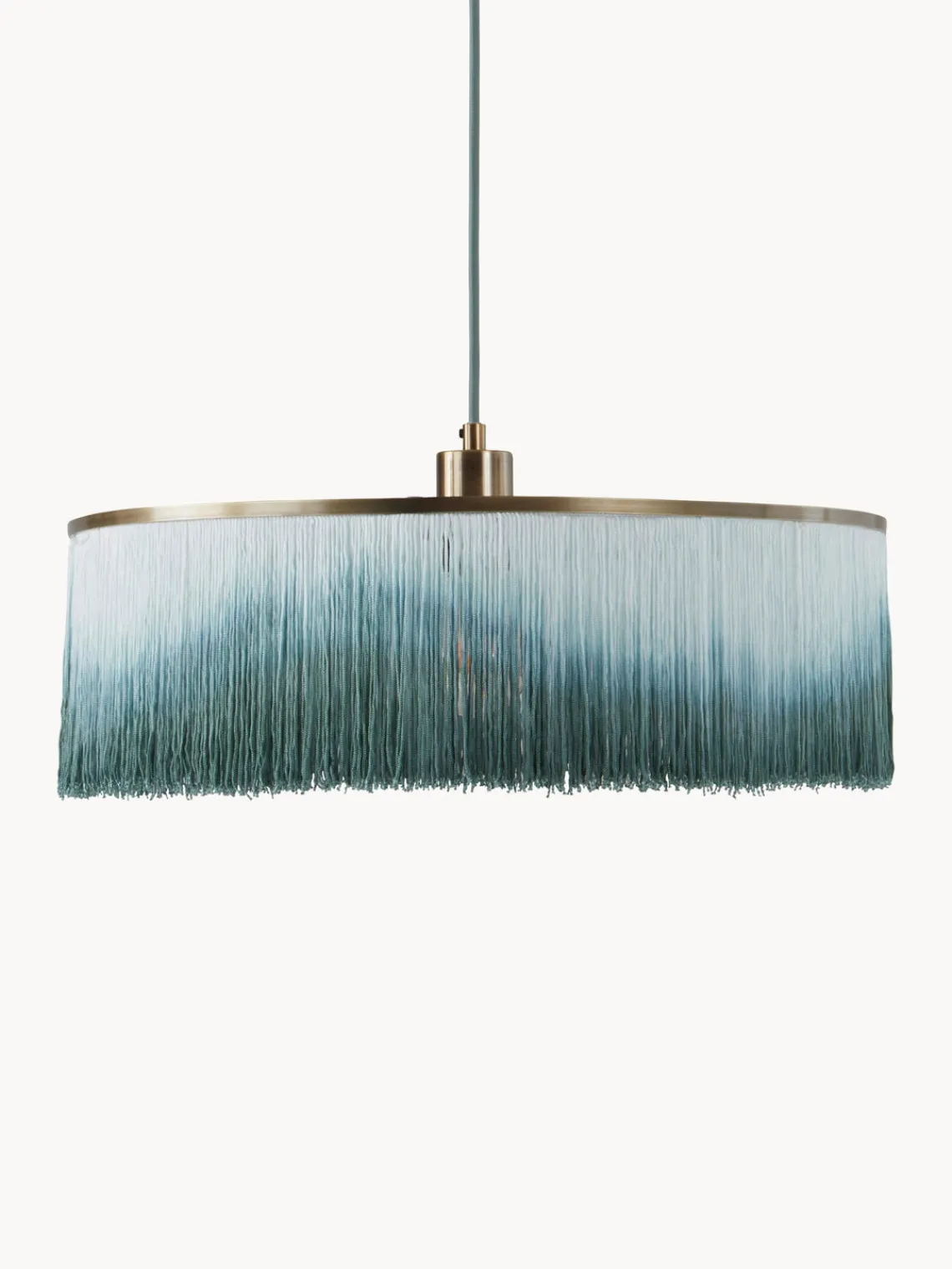 Discount Jotex Suspension avec franges Regency Tons bleu pétrole, blanc