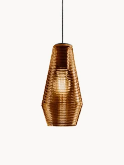 Discount Panzeri Suspension en verre teinté soufflé bouche Olivia Brun, translucide