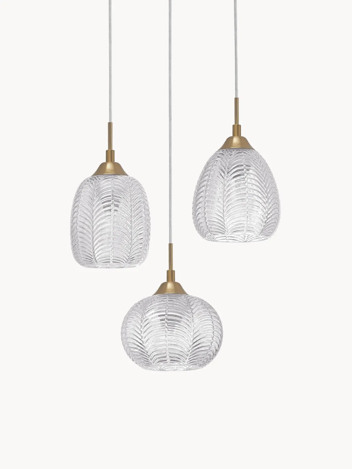 Clearance Nova Luce Suspension grappe en verre dépoli Vario