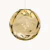 Fashion Panzeri Suspension LED artisanale en verre teinté Murané