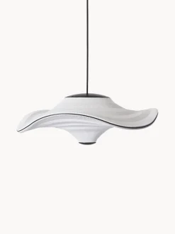Clearance Made By Hand Suspension LED en fibres naturelles Flying Blanc