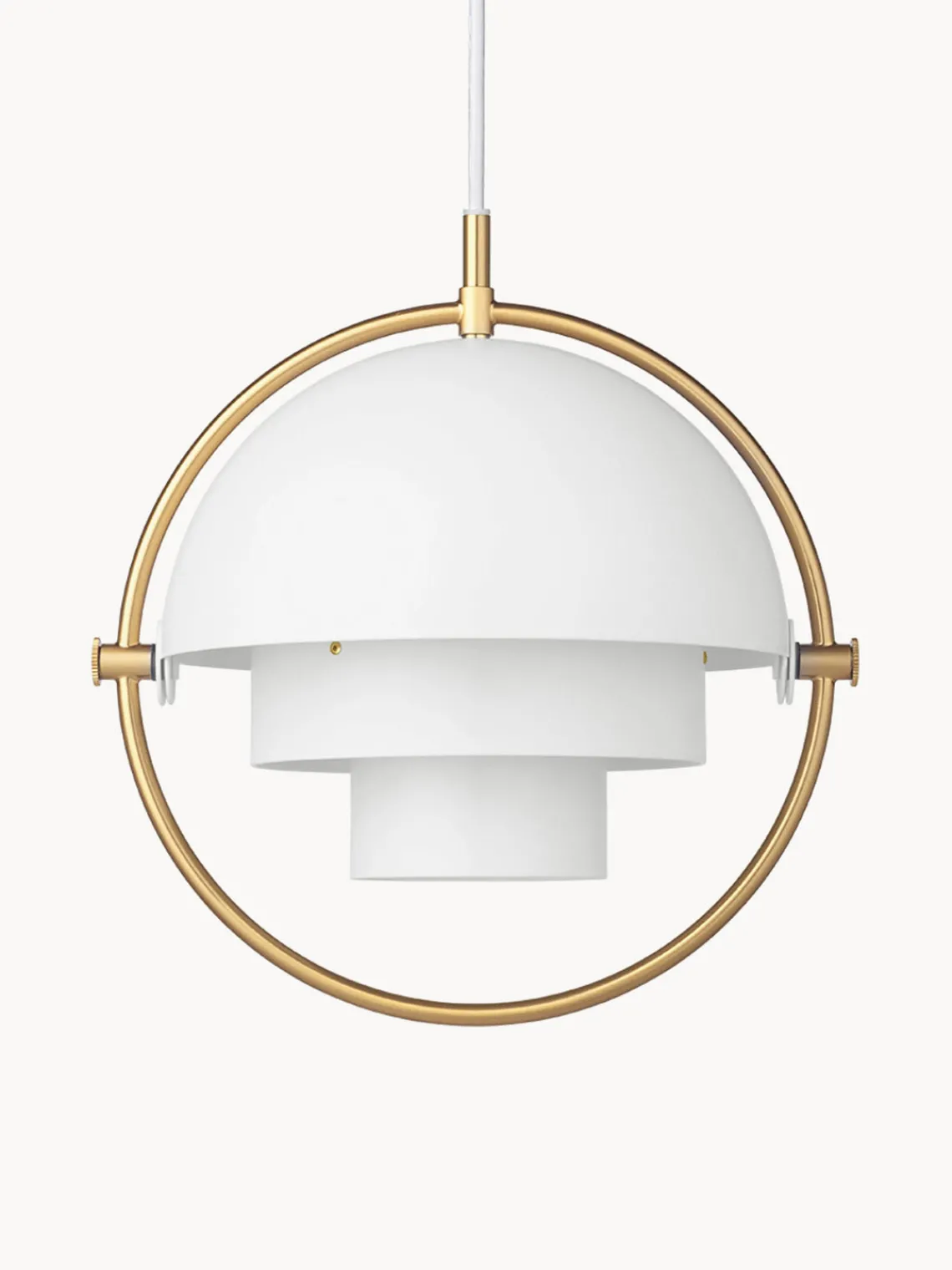 Sale GUBI Suspension Multi-Lite Blanc, laiton