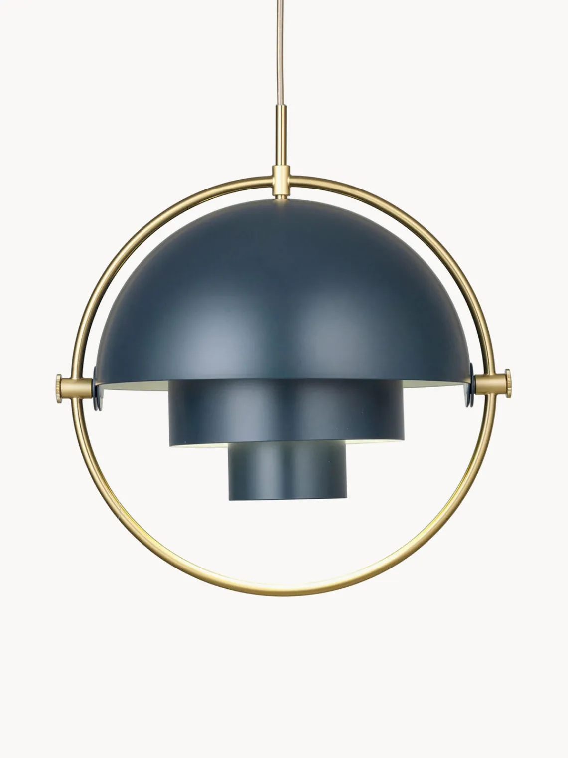 Clearance GUBI Suspension orientable Multi-Lite Gris-bleu mat, doré haute brillance
