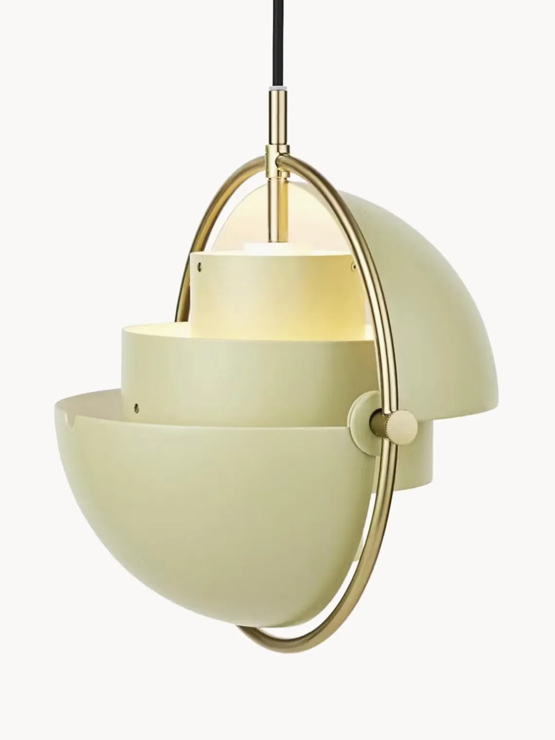 Best GUBI Suspension orientable Multi-Lite Vert clair mat, doré haute brillance