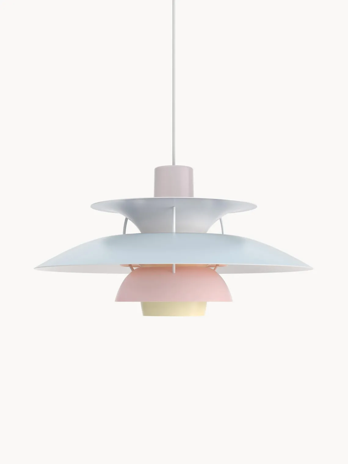 Best Louis Poulsen Suspension PH 5 Lavande, bleu ciel, rose pâle, jaune pâle