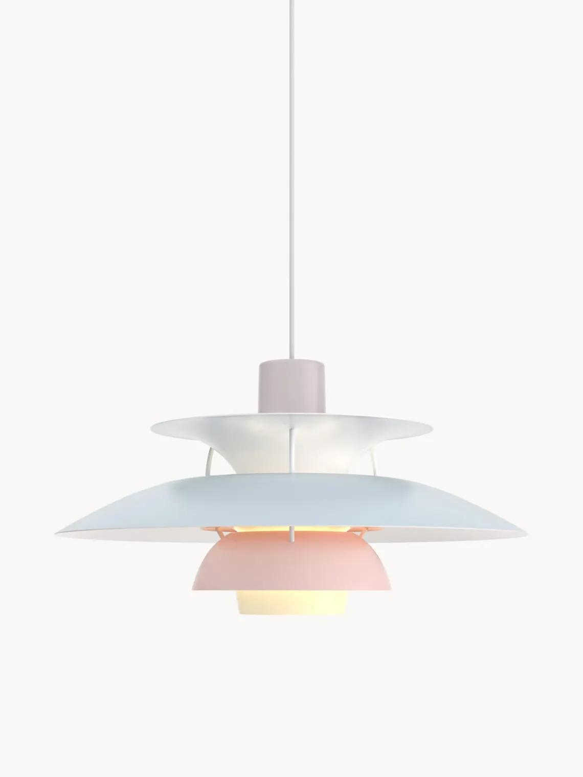 Best Louis Poulsen Suspension PH 5 Lavande, bleu ciel, rose pâle, jaune pâle