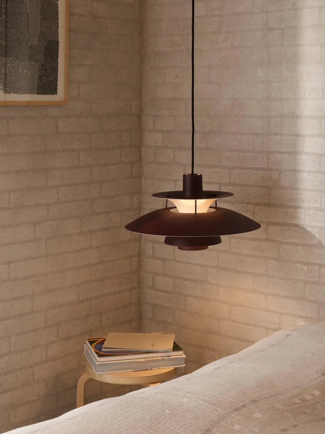 Fashion Louis Poulsen Suspension PH 5 Mini Lie de vin, blanc