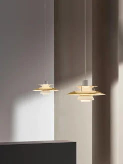 Outlet Louis Poulsen Suspension PH 5 Mini Blanc, doré