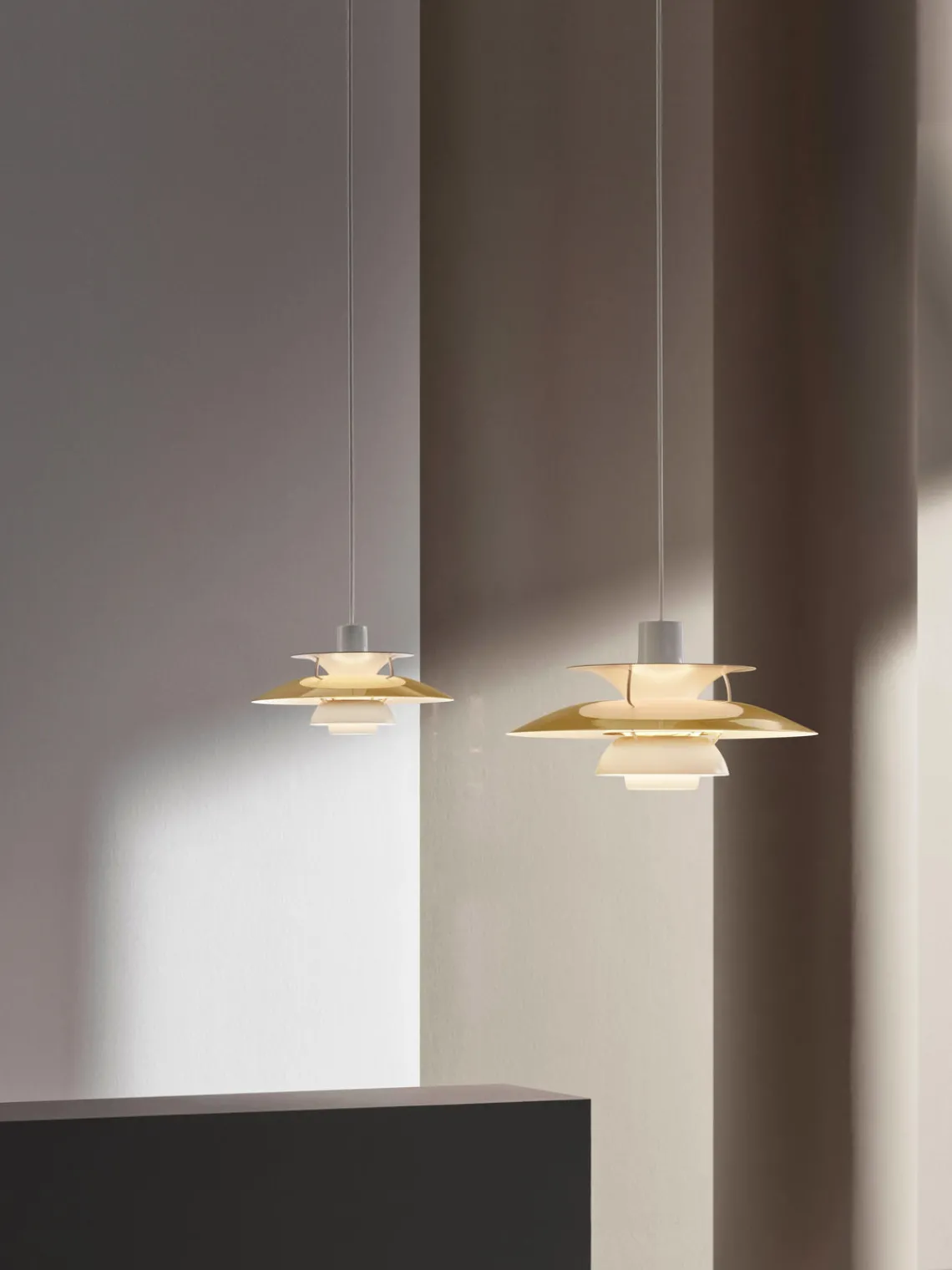 Outlet Louis Poulsen Suspension PH 5 Mini Blanc, doré
