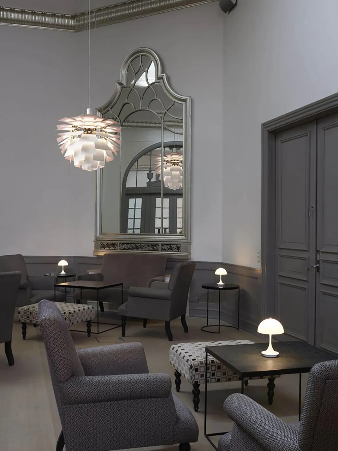 Outlet Louis Poulsen Suspension PH Artichoke Anniversary Edition Blanc, rose pâle, doré