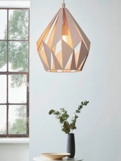 Outlet EGLO Suspension scandi Carlton Rose pâle