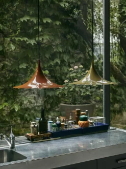 Outlet GUBI Suspension Semi, tailles variées Terracotta, haute brillance