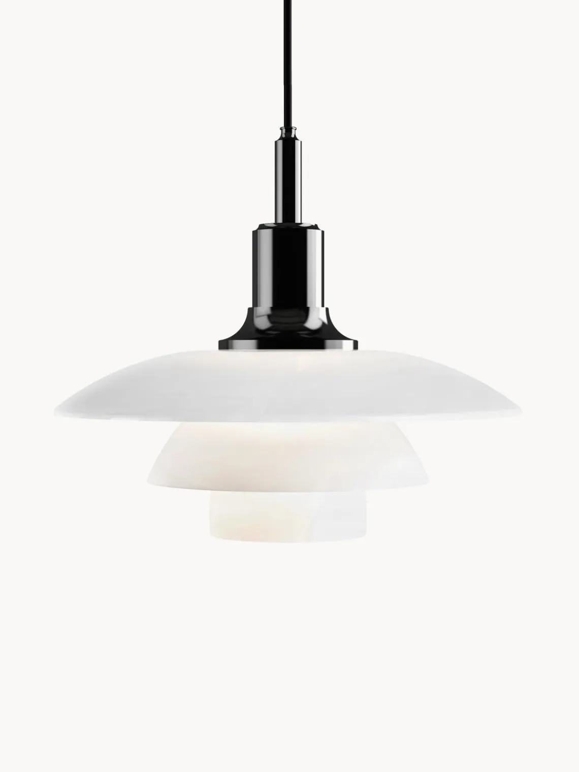 Outlet Louis Poulsen Suspension soufflé bouche PH 3½-3 Noir, blanc