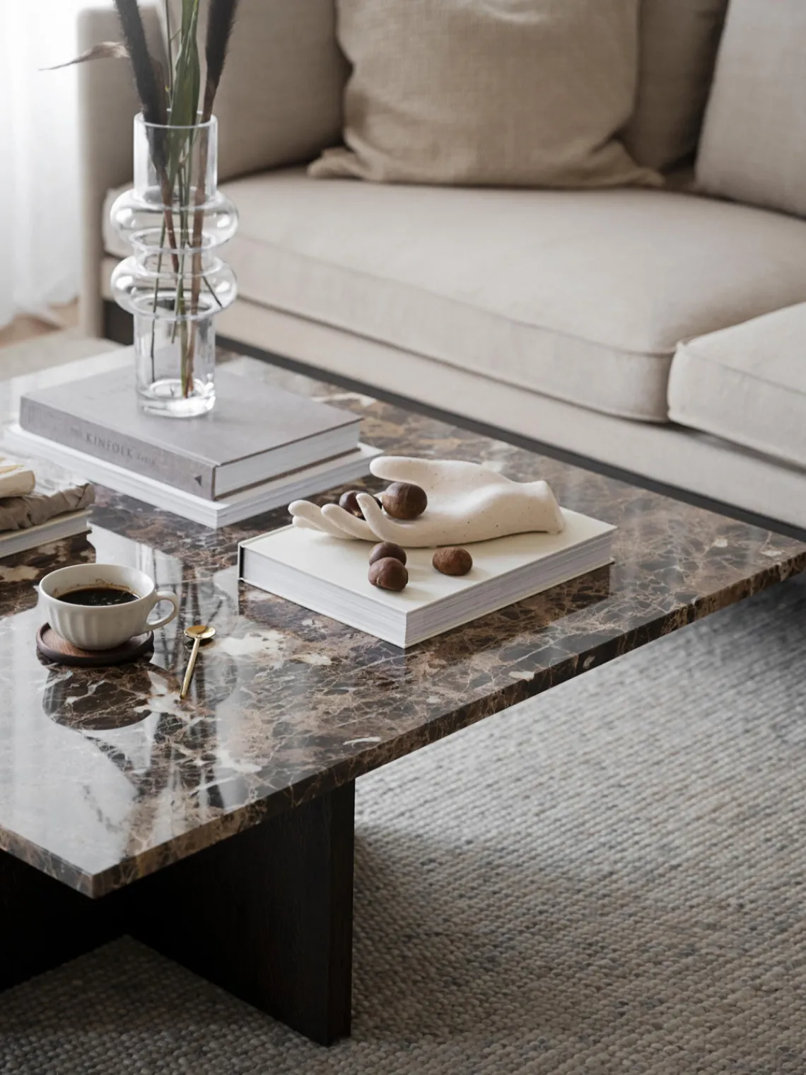 Outlet Rowico Table basse en marbre Brooksville