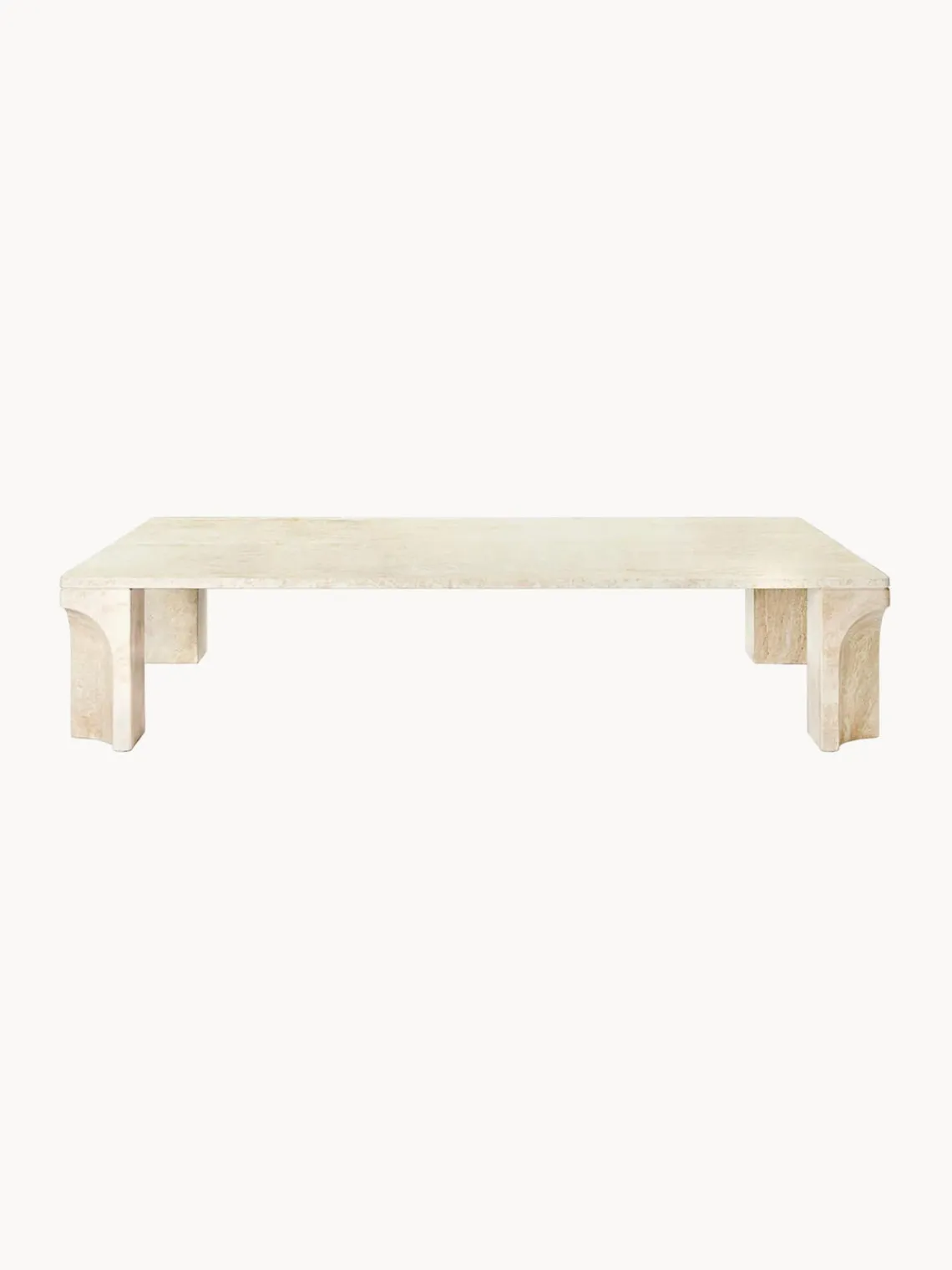 Sale GUBI Table basse en travertin Doric, larg. 140 cm Travertin aux tons beiges