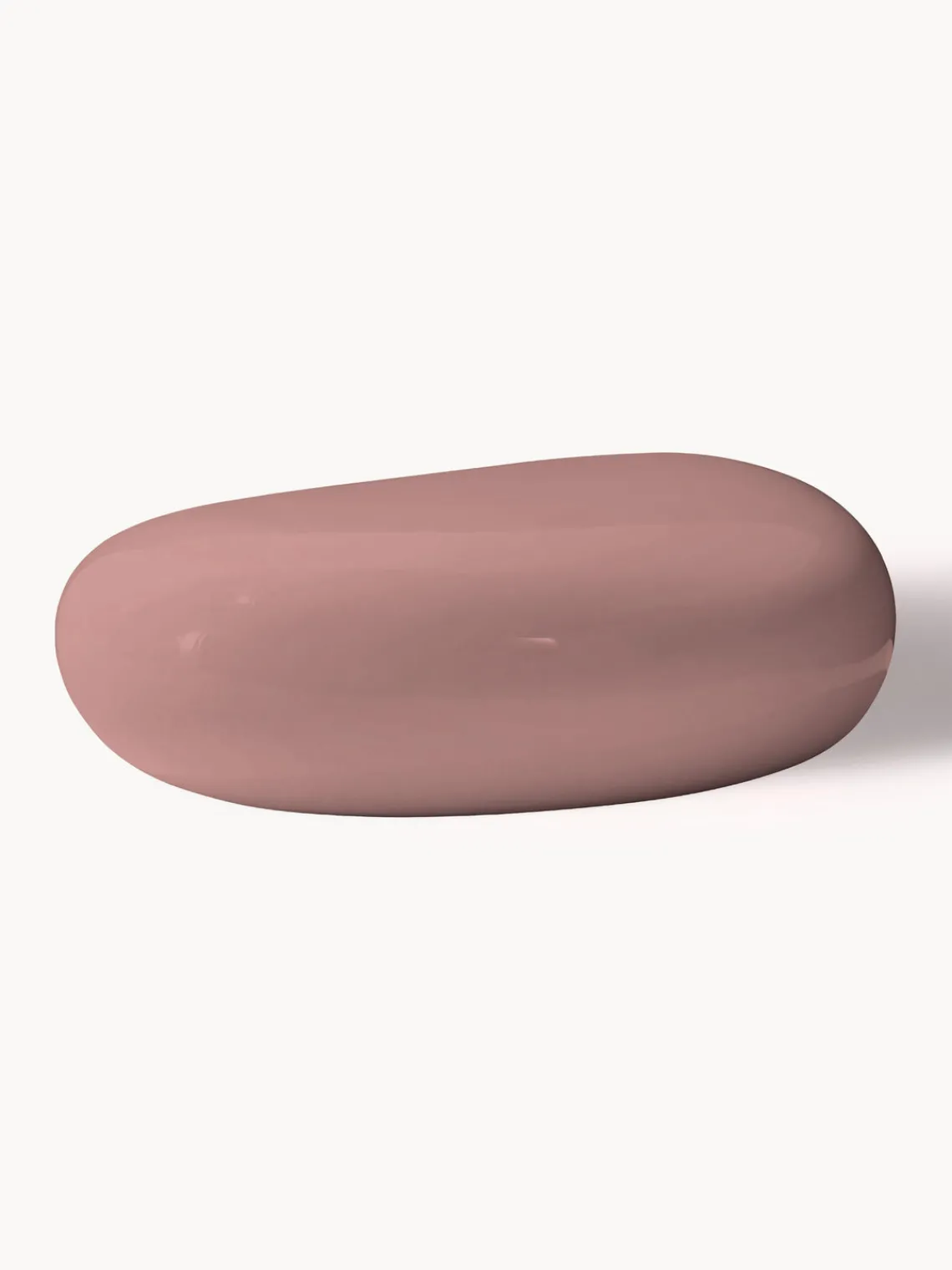 Sale Driade Table basse en verre de forme organique Koishi Vieux rose, haute brillance
