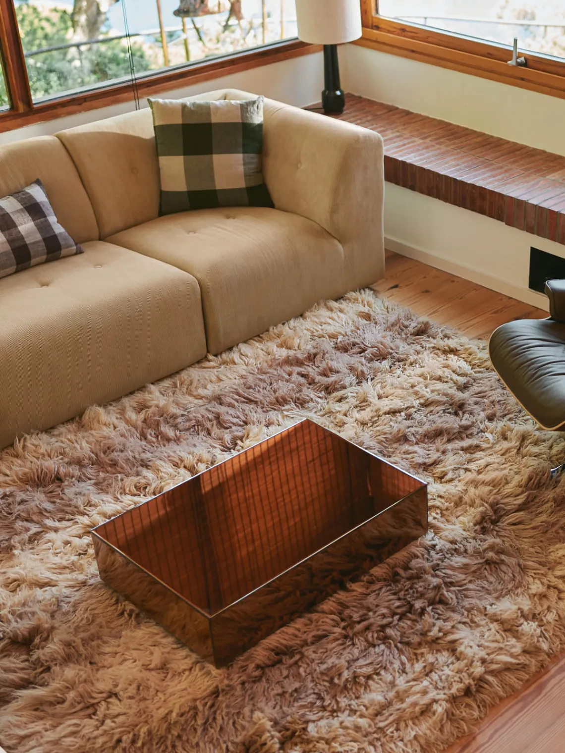 Outlet HKLIVING Table basse faite main en verre Miroir, larg. 80 cm