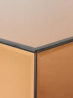 Outlet HKLIVING Table basse faite main en verre miroir Mirror, larg. 90 cm Brun