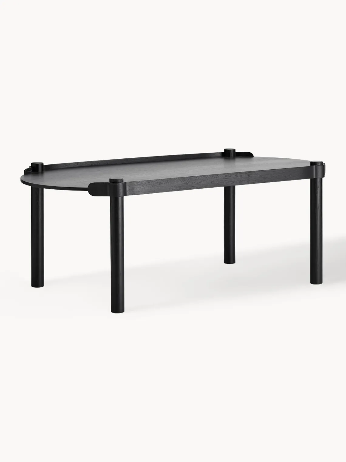 New Cooee Design Table basse ovale en bois de chêne Woody