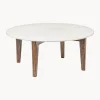 Clearance Bizzotto Table basse ronde avec plateau en marbre Sylvester