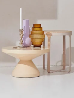 Online Pols Potten Table basse ronde Zig Zag Beige clair