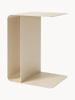 Fashion Metallbude Table d'appoint artisanale Cosmo Beige clair