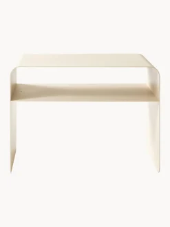Fashion Metallbude Table d'appoint artisanale Cosmo Beige clair